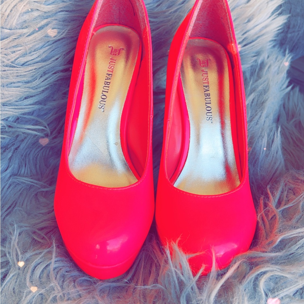 JustFab Bold Pink Heels